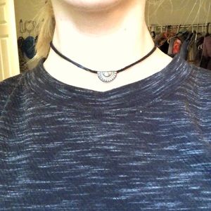 Choker necklace with charm